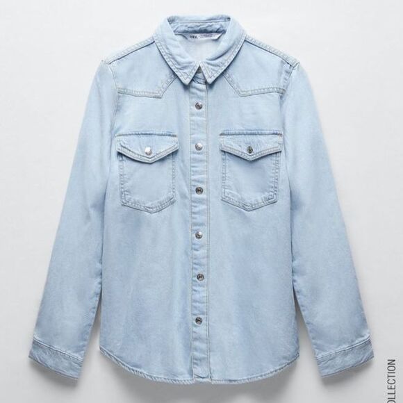 Zara Denim Shirt - Picture 1 of 3
